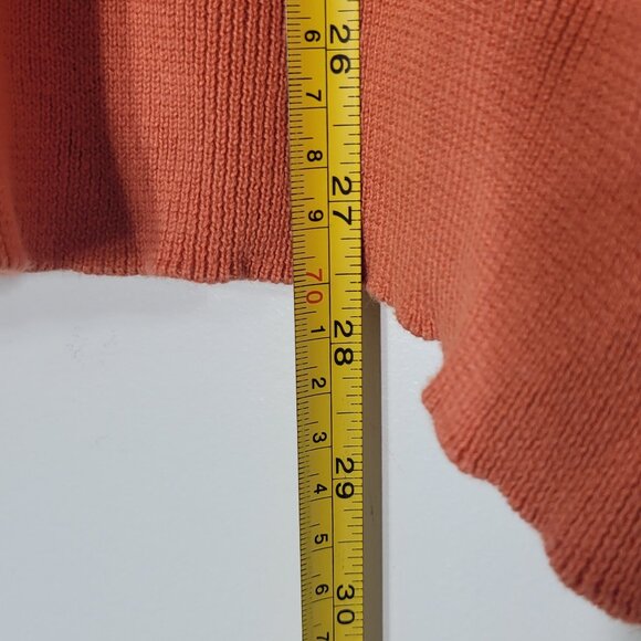 Arnold Palmer Vintage Men Orange 100% Cotton Classic V-Neck Relaxed Fit Sweater - Picture 11 of 13